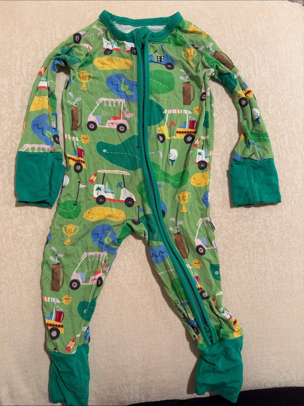Little Sleepies Golf Cart Print 0-3 months